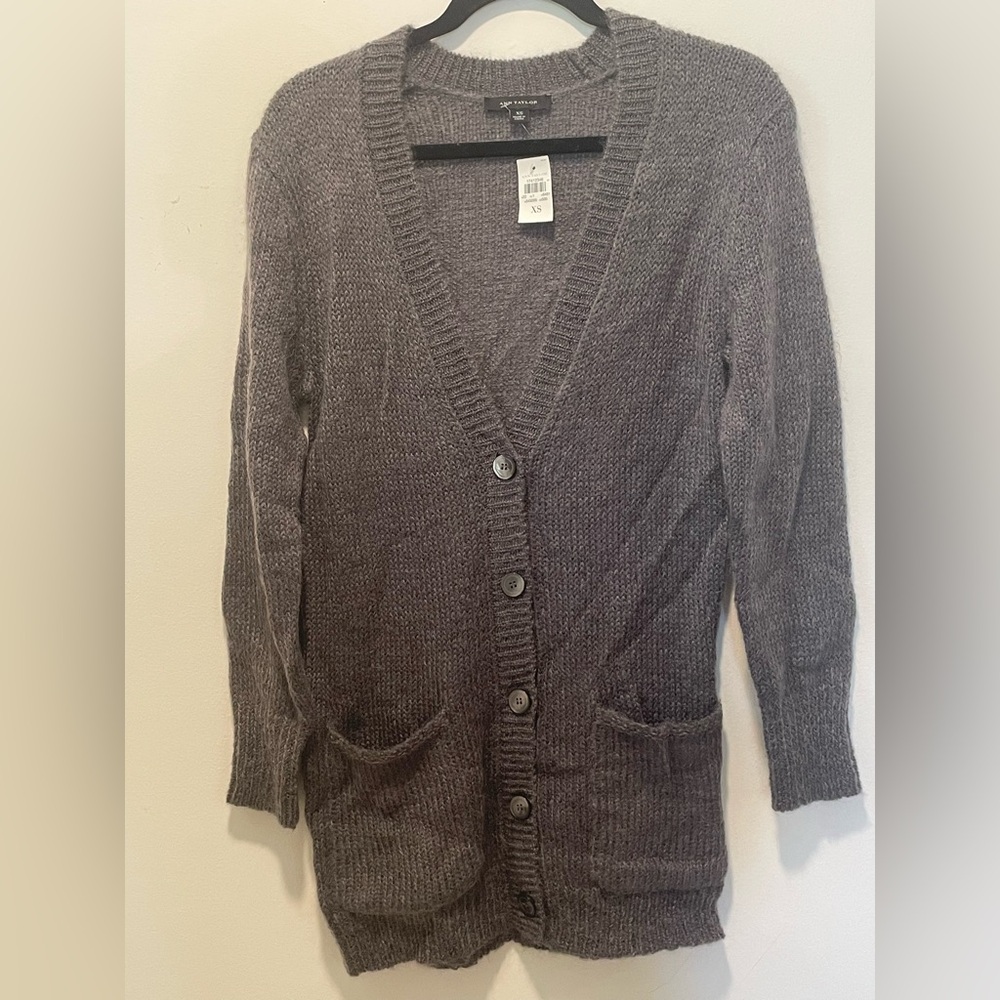 Ann Taylor *New With Tags* Mohair Wool Women's Long Cardigan. Size XS